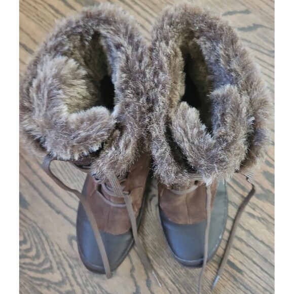 North Face Nuptse Purna Brown/Snow Boot - Sz 10 Waterproof - Picture 4 of 10